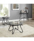 Elegant Rustic Glass Coffee Table Set with Versatile Configuration