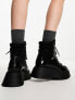 Фото #3 товара Circus NY Gail flatform chunky lace up low ankle boot in black