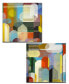 Фото #1 товара 'Shapes I/II' 2 Piece Canvas Wall Art Set, 20x20"