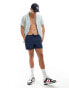 ASOS DESIGN swim shorts in short length with thin waistband in navy Синий, 2XS - W28 - фото #2