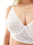 Ivory Rose Fuller Bust Bridal Clara DD-G floral lace longline bra in white