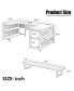 Фото #10 товара U-Shaped Desk With Shelve And LED Lights