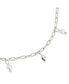 Silver-Tone or Gold-Tone Shell and Cultured Pearl Dangle Charm Beverly Anklet