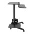 Фото #8 товара Tripp WWSSRDSTC Rolling Desk TV / Monitor Cart - Height Adjustable - Straight - Free-form shape - MDF - Steel - Office - Matt