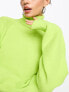 Фото #5 товара Something New x Lame. Cobain high neck knitted jumper in acidic lime green