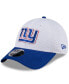 ფოტო #1 პროდუქტის Men's White/Royal New York Giants 2024 NFL Training Camp 9FORTY Adjustable Hat