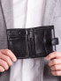 Фото #5 товара Мужское портмоне кожаное черное вертикальное на кнопке Portfel-CE-PR-CPR-020-PA.73-czarny Factory Price