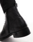 Фото #2 товара ASOS DESIGN lace up boot in black leather