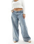 Фото #4 товара Noisy May Curve wide leg jeans in light wash denim