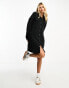 Vero Moda button through shirt mini dress in black