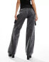 Simmi pocket detail wide leg jeans in grey denim GREY WASH DENIM, 36 - фото #4