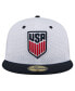 Фото #3 товара Men's White USMNT Throwback Mesh 59FIFTY Fitted Hat