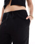 Iisla & Bird skinny waistband beach trouser co-ord in black