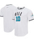 Фото #1 товара Men's Tyreek Hill White Miami Dolphins Mesh Player Name and Number Top