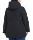 ფოტო #2 პროდუქტის Plus Size Hooded Stand-Collar Quilted Coat