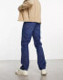 Фото #4 товара ASOS DESIGN straight leg jeans in mid wash blue