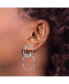 ფოტო #3 პროდუქტის Stainless Steel Polished Interlocking Circles Dangle Earrings
