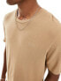 Boss Bodywear rib t-shirt in beige