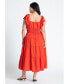 Фото #3 товара Plus Size Ruffled Tiered Maxi Dress