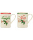 Фото #2 товара Naughty & Nice Mugs, Set of 2