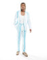 Фото #1 товара Viggo suit trousers in wave print in light blue