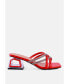 Фото #1 товара parisian cut rhinestone embellished strap sandals
