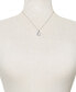 ფოტო #2 პროდუქტის Cultured Freshwater Button Pearl (6mm) & Cubic Zirconia Heart 18" Pendant Necklace in Sterling Silver