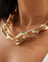 Фото #2 товара ASOS DESIGN necklace with large curb chain design in gold tone