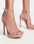 Steve Madden Milano heeled sandals in tan patent