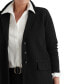 ფოტო #3 პროდუქტის Women's Plus Size Combed Cotton Single-Breasted Blazer