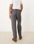 ASOS DESIGN wide fit suit trousers in charcoal pin stripe