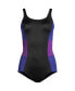 Фото #1 товара Women's D-Cup Chlorine Resistant Soft Cup Tugless Sporty One Piece Swimsuit