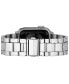 Фото #6 товара Women's Pave Silver-Tone Stainless Steel Apple Watch Band, 38mm or 40mm