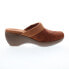 Фото #1 товара Softwalk Murietta S6015-954 Womens Brown Wide Suede Slip On Clog Flats Shoes 8