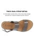 Фото #7 товара Women's Lavine Double Strap Flat Sandals