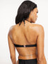 Ivory Rose Fuller Bust mix & match halter triangle bikini top in black