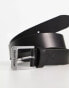 Jack & Jones leather belt in black