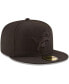 ფოტო #3 პროდუქტის Men's Detroit Lions Black on Black 59FIFTY Fitted Hat