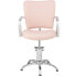 Krzesło fotel fryzjerski kosmetyczny obrotowy Chester Powder Pink różowy