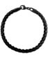 ფოტო #3 პროდუქტის EFFY® Men's Hematite Woven Nylon Cord Bracelet in Black PVD-Plated Sterling Silver