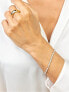 Фото #3 товара Tessa White Bracelet MCB23057G gold-plated tennis bracelet