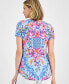 Women's Printed Scoop-Neck Short-Sleeve Top, Created for Macy's