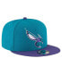 Фото #3 товара Men's Teal, Purple Charlotte Hornets Official Team Color 2Tone 9FIFTY Snapback Hat