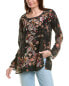 Фото #1 товара Johnny Was Lori Silk Blouse Women's Black Xs