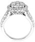 Фото #3 товара Diamond Halo Cluster Ring (2 ct. t.w.) in 14k White Gold