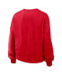 ფოტო #2 პროდუქტის Women's Scarlet San Francisco 49ers Rewind Oversized Long Sleeve Cropped Pullover Sweatshirt