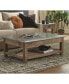 Millwork Wood and Zinc Metal Coffee Table with Shelf