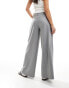 ASOS DESIGN folded pleat tailored trouser in grey