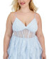 Фото #3 товара Trendy Plus Size Lace Petal Corset Dress