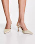 Фото #3 товара ASOS DESIGN Samber slingback stiletto heels in ivory